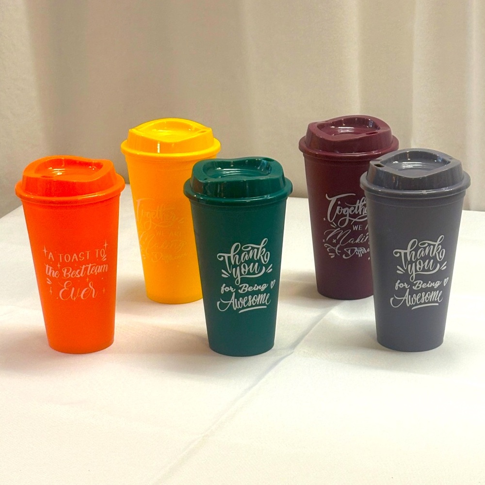 NEW ‘Team Spirit’ Set of 5 Travel Cups for Coworkers